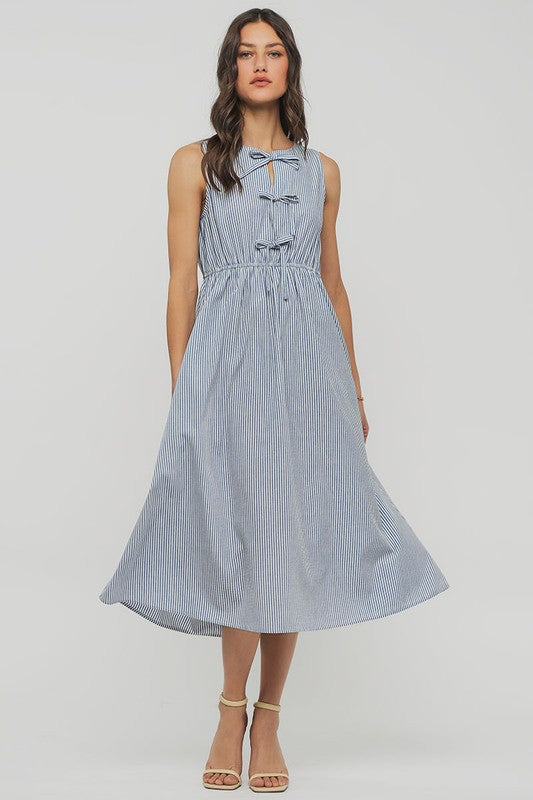 Tie Top Striped Tank Dress – JUNIEblake Tie Top Striped Tank Dress – JUNIEblake