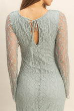 Load image into Gallery viewer, Dusty Blue Lace Dress
