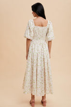 Load image into Gallery viewer, Corset Lace Up Puff Sleeve Dress
