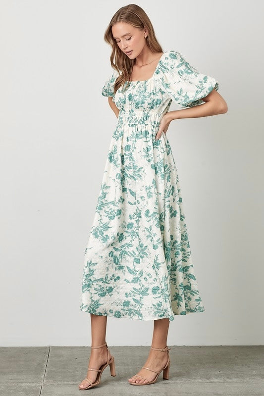 Peasant Floral Dress