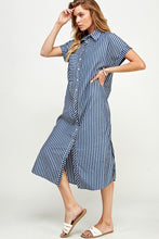 Load image into Gallery viewer, Striped Button Down Dress
