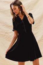 Load image into Gallery viewer, Velvet Ruffle Holiday Dress
