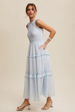 Load image into Gallery viewer, Blue Gingham Checked Dress
