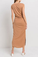 Load image into Gallery viewer, Mocha Side Ruching Dress
