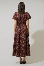 Load image into Gallery viewer, Brown Maxi Floral Dress
