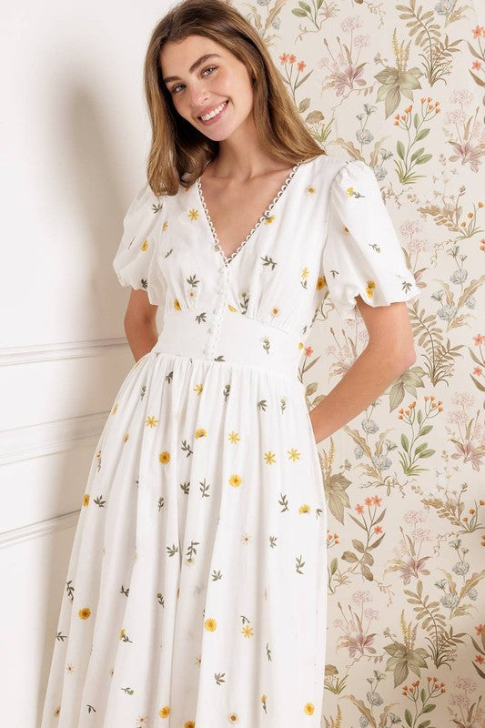 Daisy Embroidered Dress