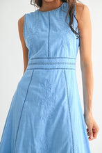 Load image into Gallery viewer, Sky Blue Embroidered Dress
