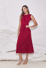 Load image into Gallery viewer, Red Ruffle Rouched Dress
