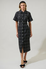 Load image into Gallery viewer, Tweed Button Up Pencil Dress
