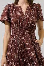 Load image into Gallery viewer, Brown Maxi Floral Dress
