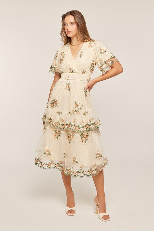 Embroidered Venice Dress