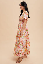 Load image into Gallery viewer, Cotton Floral Flutter Sleeve Maxi
