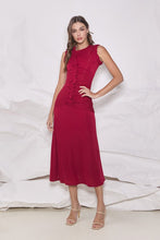 Load image into Gallery viewer, Red Ruffle Rouched Dress
