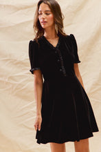 Load image into Gallery viewer, Velvet Ruffle Holiday Dress
