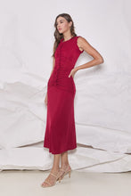 Load image into Gallery viewer, Red Ruffle Rouched Dress
