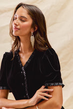 Load image into Gallery viewer, Velvet Ruffle Holiday Dress
