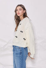 Load image into Gallery viewer, Tiny Bow Sweater in Cream
