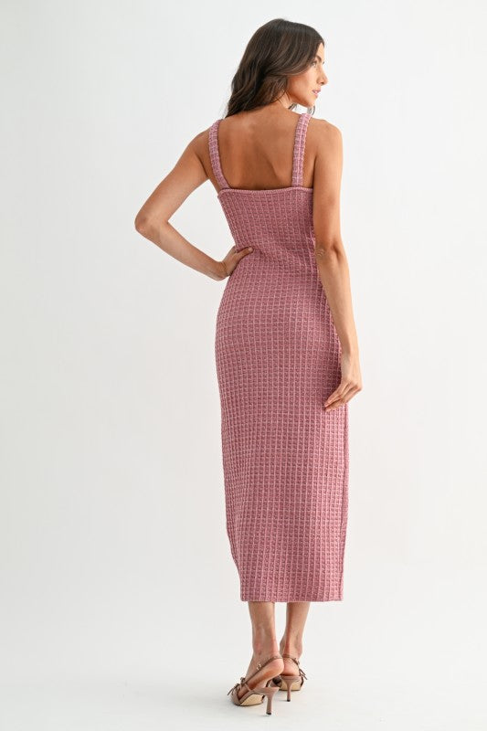 beau knit dress Grove Ribbed Maxi Dress in Charcoal main image 0
