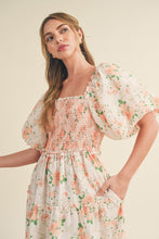 Load image into Gallery viewer, Peach Perfect Floral Dress
