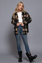 Load image into Gallery viewer, Black &amp; Tan Plaid Shacket
