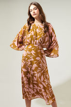 Load image into Gallery viewer, Afton Dress in Caramel &amp; Pink Floral
