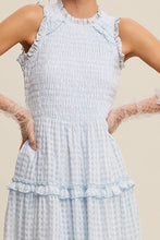 Load image into Gallery viewer, Blue Gingham Checked Dress
