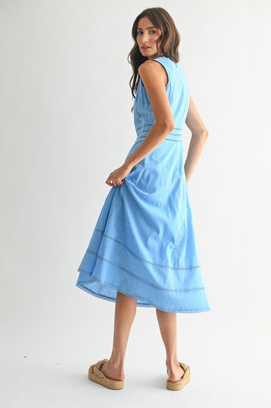 blue embroidered dress Sky Blue Embroidered Dress – JUNIEblake