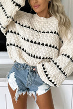 Load image into Gallery viewer, Cream and Black Oversized Sweater
