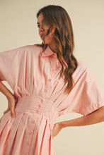 Load image into Gallery viewer, Bold Striped Dress in Peach &amp; Deep Coral
