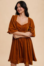 Load image into Gallery viewer, Golden Velvet Dress
