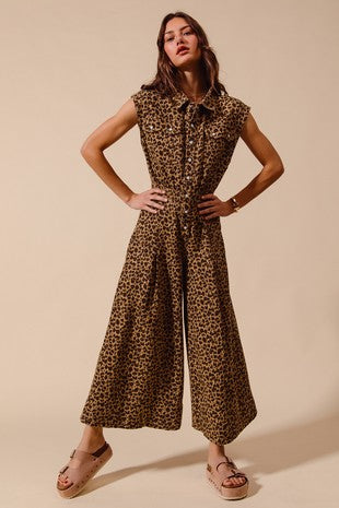 Leopard Sleeveless Jumper
