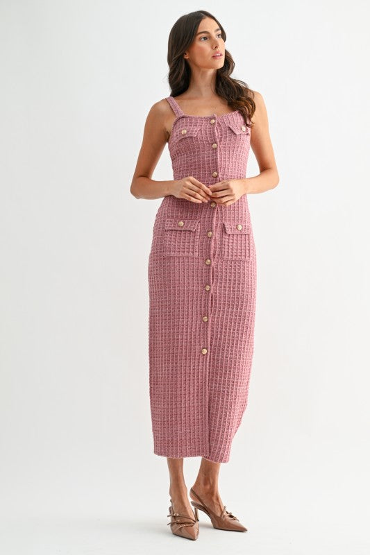 Waffle Knit Classic Tank Dress  JUNIEblake