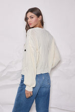 Load image into Gallery viewer, Tiny Bow Sweater in Cream
