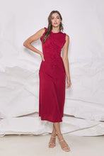 Load image into Gallery viewer, Red Ruffle Rouched Dress
