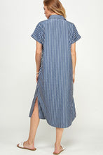 Load image into Gallery viewer, Striped Button Down Dress
