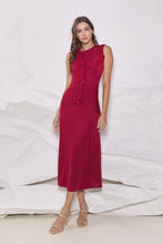 Load image into Gallery viewer, Red Ruffle Rouched Dress
