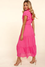 Load image into Gallery viewer, Holland Tiered Dress in Vibrant Pink
