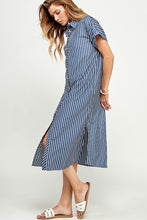 Load image into Gallery viewer, Striped Button Down Dress
