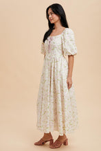 Load image into Gallery viewer, Corset Lace Up Puff Sleeve Dress
