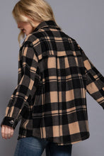 Load image into Gallery viewer, Black &amp; Tan Plaid Shacket
