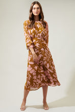 Load image into Gallery viewer, Afton Dress in Caramel &amp; Pink Floral
