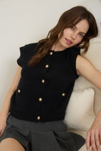 Load image into Gallery viewer, Gold Button Sweater Top
