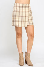 Load image into Gallery viewer, Faux Wrap Plaid Skirt
