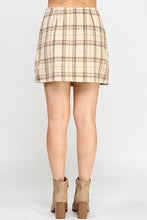 Load image into Gallery viewer, Faux Wrap Plaid Skirt
