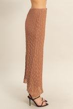 Load image into Gallery viewer, Neutral/Rose Colored Crinkle Skirt
