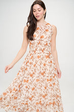 Load image into Gallery viewer, Sleeveless Chiffon Floral Dress
