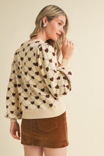 Load image into Gallery viewer, Puff Sleeve Heart Sweater
