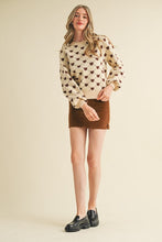 Load image into Gallery viewer, Puff Sleeve Heart Sweater
