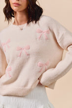 Load image into Gallery viewer, Embossed Bow Sweater

