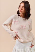 Load image into Gallery viewer, Embossed Bow Sweater

